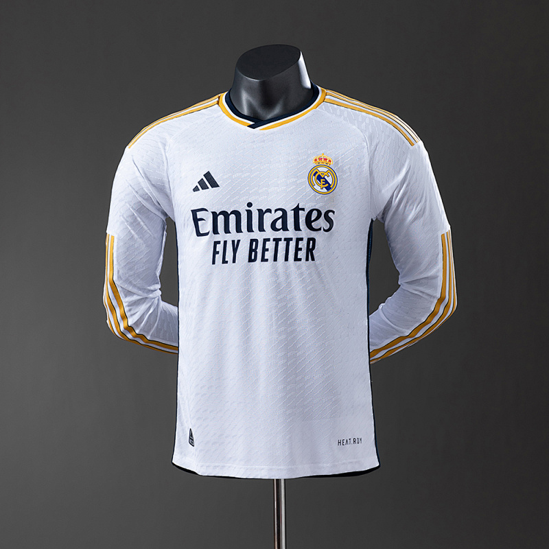 Real Madrid 23/24 Home Long Sleeve Player Version Jersey