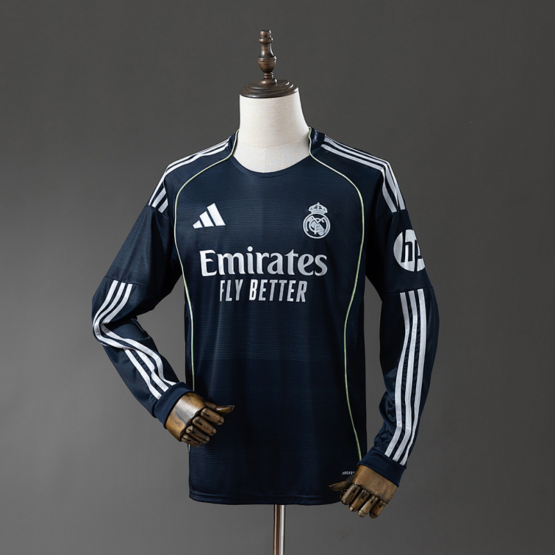 Real Madrid 25/26 Away Long Sleeve Jersey