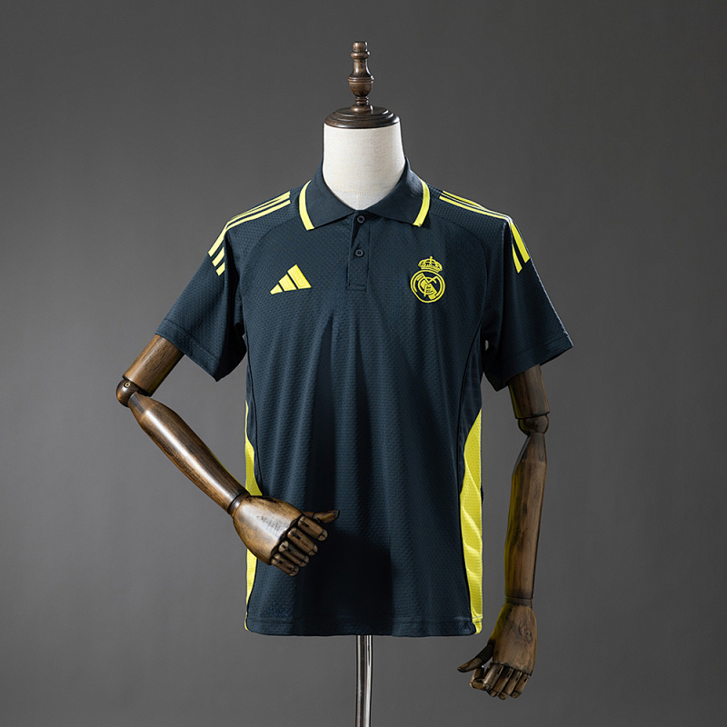 Real Madrid 25/26 POLO - Dark Grey & Yellow