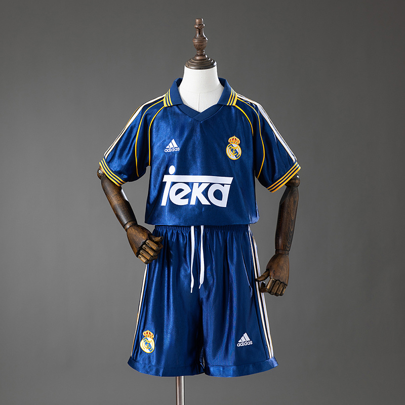 Real Madrid 98/00 Third Away Retro Kids Kit Jersey