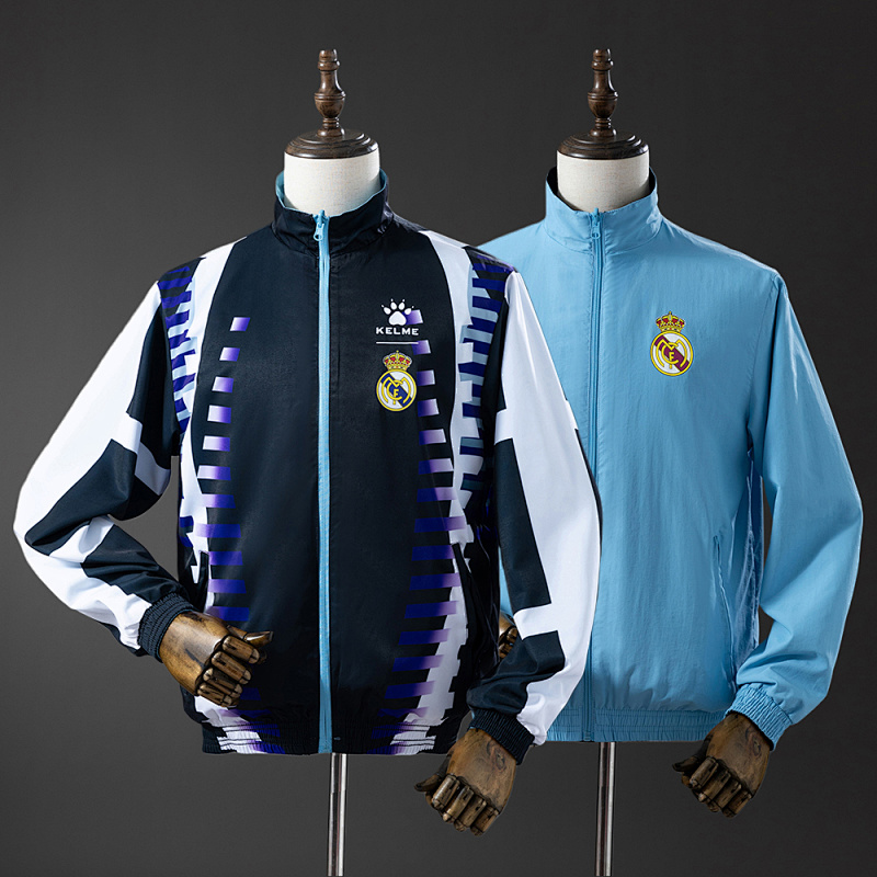 Real Madrid Reversible Jacket Windbreaker - Navy & Sky Blue