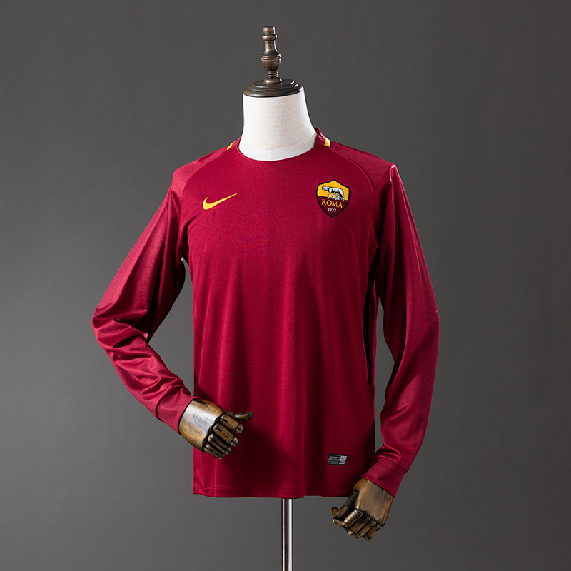 Retro Long Sleeve AS Roma 17/18 Home