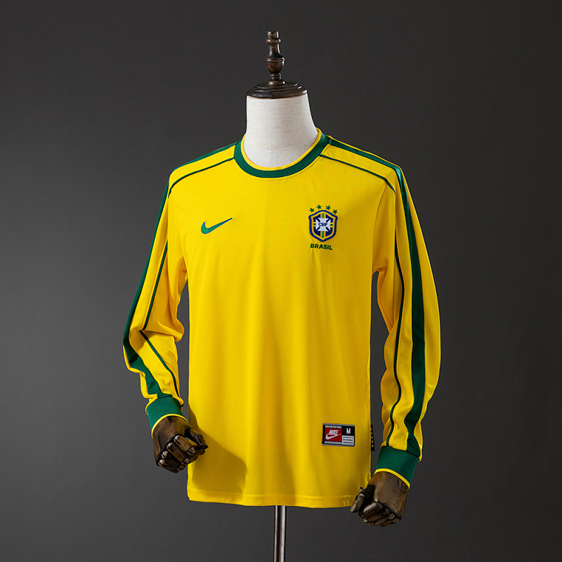 Retro Long Sleeve Brazil 1998 Home