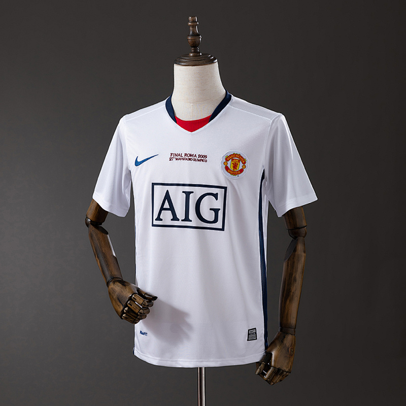 Retro Manchester United 08/09 Champions League away white