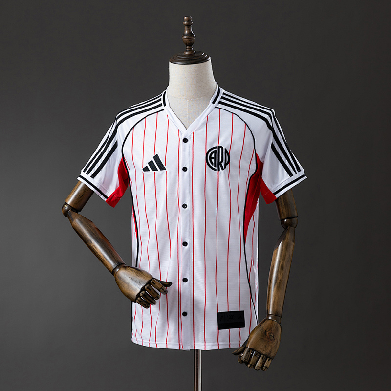 River Plate 25/26 US Pack Full-Button Baseball Jersey White