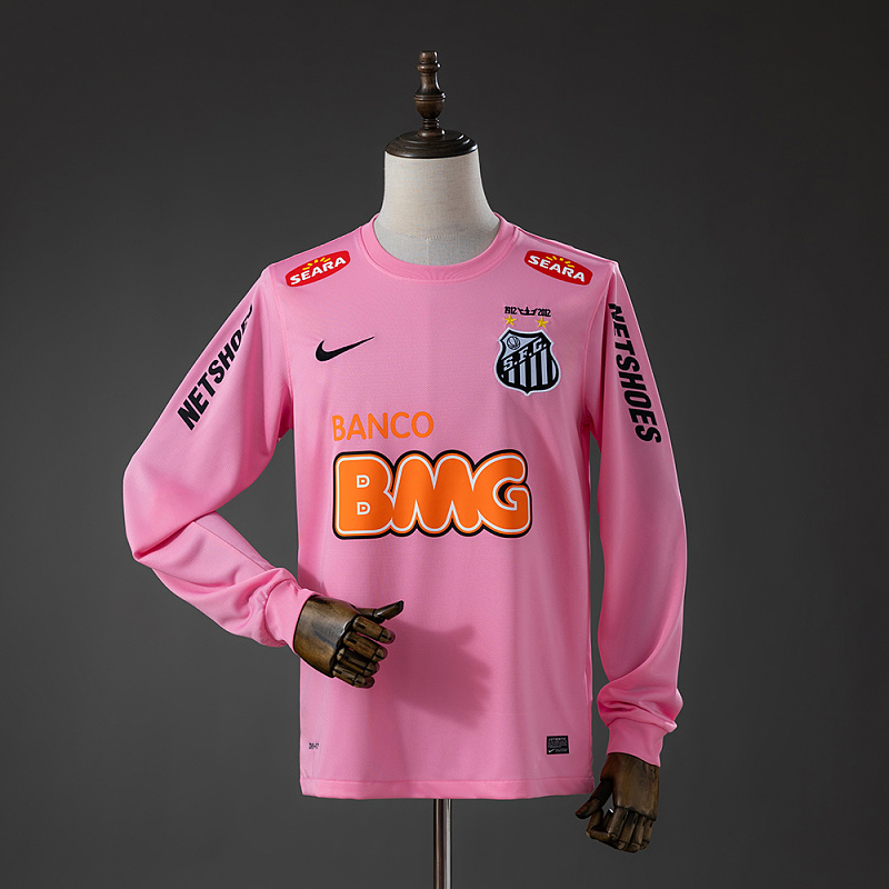 Santos 12/13 Retro Pink Long Sleeve Jersey