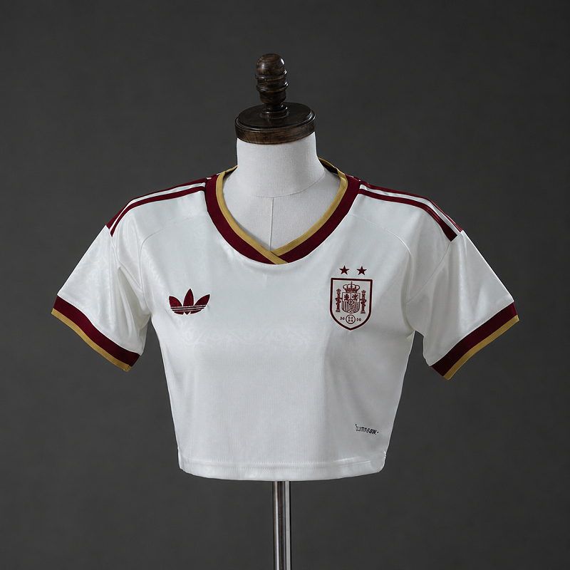 Spain 2026 Away 2-Star Champion Edition Womens Crop Jersey
