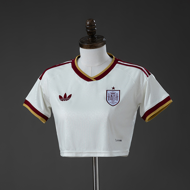 Spain 2026 Home Women's Crop Top Style Jersey
