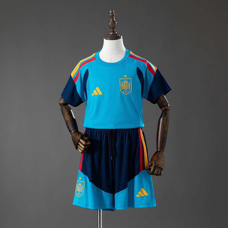Spain 2026 Player Version Training Kids Kit Jersey - Blue