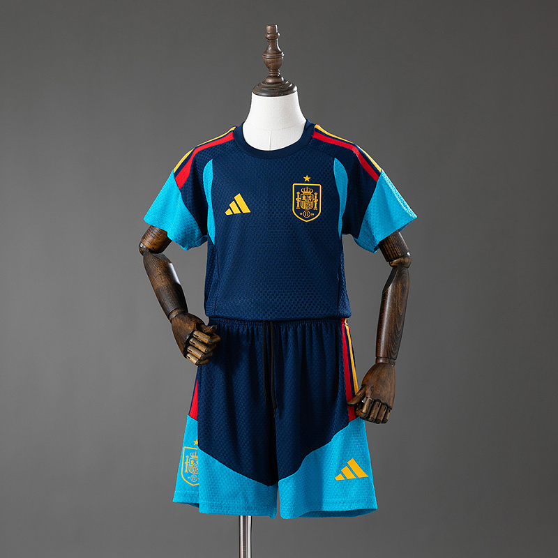Spain 2026 Player Version Training Kids Kit Jersey - Royal Blue