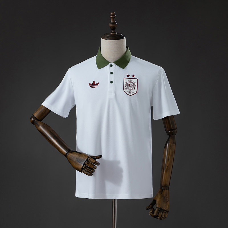 Spain 26/27 Polo White Jersey Jersey