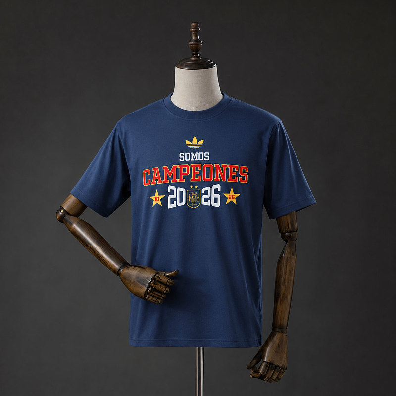Spain "We Are Champions" T-Shirt Blue